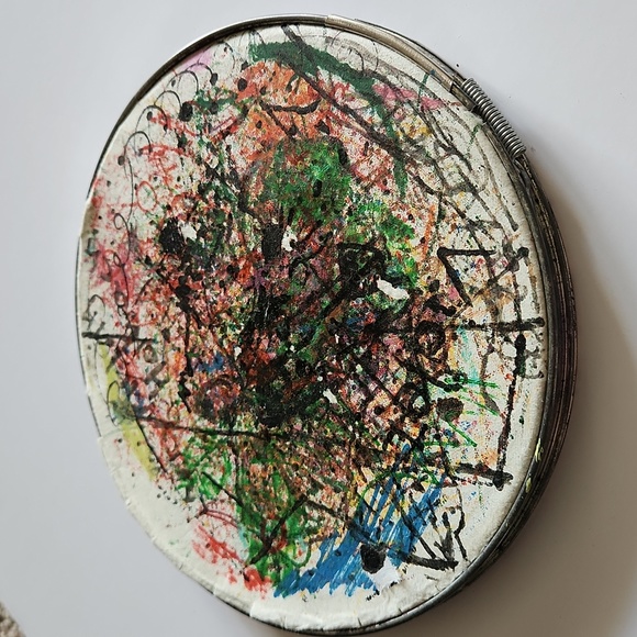 Vintage artex paints, pencil, instructions tips and hoop. As is- See description - Picture 8 of 9